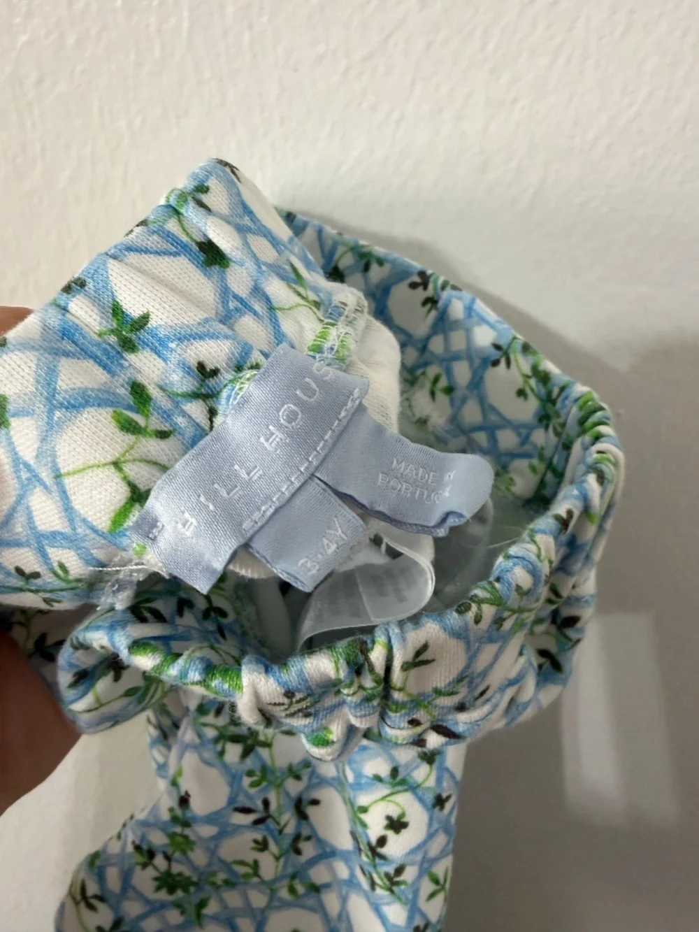 Hill House Toddler Girls Blue Green Floral Pajama Set 3-4 Yr Organic Cotton